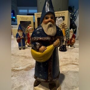 Vaillancourt Blue and White Star Santa